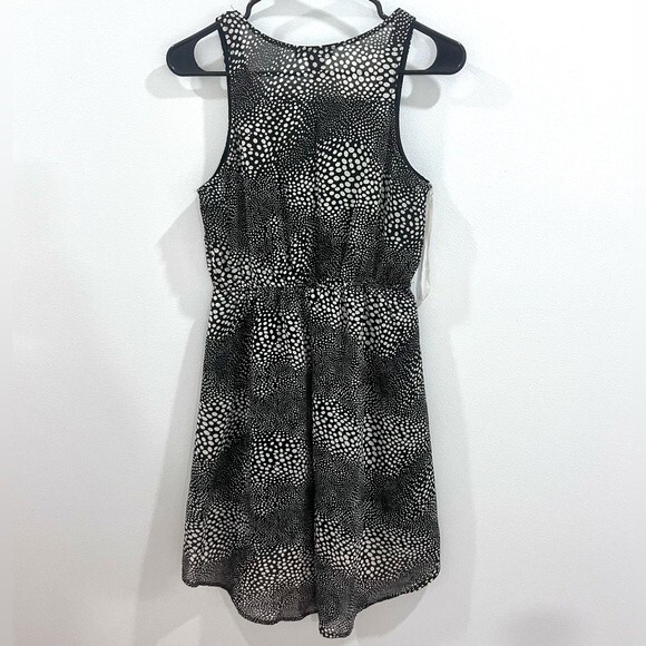 Black and white abstract burst print high low sundress size medium - Picture 4 of 5